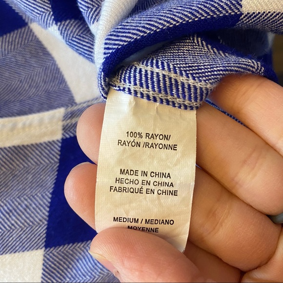 Rails blue white plaid checkered button down medium - Picture 7 of 7